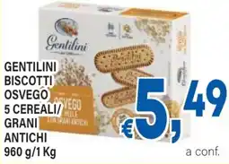 DEM Gentilini biscotti osvego 5 cereali/ grani antichi offerta