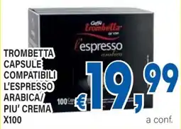 DEM Trombetta capsule compatibili l'espresso arabica/piu' crema x100 offerta