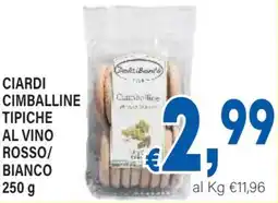 DEM Ciardi cimballine tipiche al vino rosso/ bianco offerta