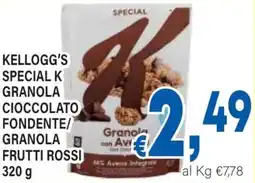 DEM Kellogg's special k granola cioccolato fondente/ granola frutti rossi offerta