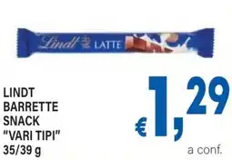 DEM Lindt barrette snack offerta