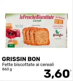 Iper Tosano Grissin bon fette biscottate ai cereali offerta