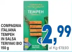 DEM Compagnia italiana tempeh in salsa teriyaki bio offerta