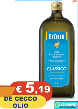 Magazzini del Risparmio De cecco olio offerta