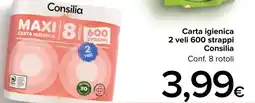 Italmark Carta igienica 2 veli 600 strappi Consilia offerta