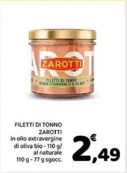 Conad FILETTI DI TONNO ZAROTTI offerta
