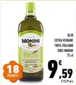 Conad Olio Extra Vergine 100% Italiano Bios Monini offerta