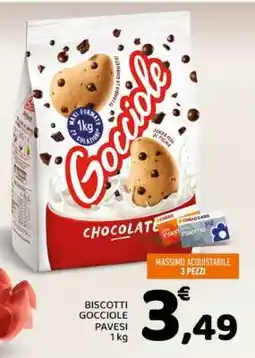 Conad Biscotti Gocciole Pavesi offerta