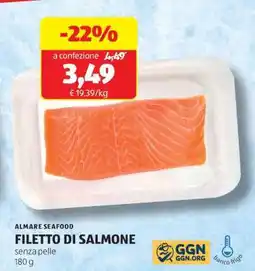 ALDI ALMARE SEAFOOD FILETTO DI SALMONE offerta