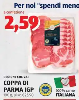 ALDI COPPA DI PARMA IGP offerta