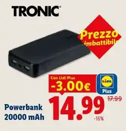 Lidl Powerbank 20000 mAh offerta