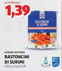 ALDI ALMARE SEAFOOD BASTONCINI DI SURIMI offerta