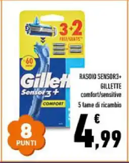 Conad RASOIO SENSOR3+ GILLETTE offerta