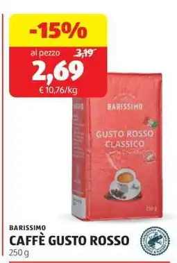 ALDI BARISSIMO CAFFÈ GUSTO ROSSO offerta