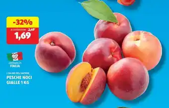 ALDI PESCHE NOCI GIALLE 1 KG offerta