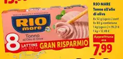 Lidl Rio Mare Tonno all’olio di oliva offerta