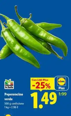 Lidl Peperoncino verde offerta