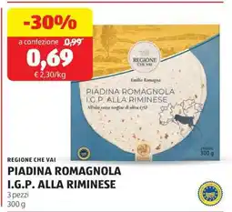 ALDI PIADINA ROMAGNOLA I.G.P. ALLA RIMINESE offerta