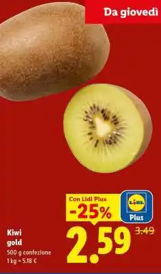 Lidl Kiwi Gold offerta
