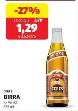 ALDI CERES BIRRA offerta