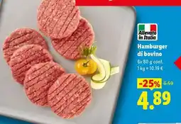 Lidl Hamburger di bovino offerta