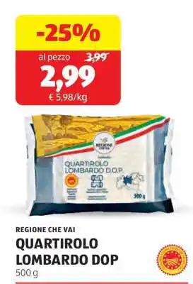 ALDI Quartirolo Lombardo DOP offerta