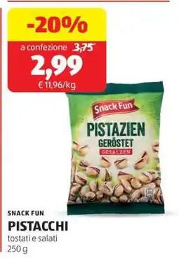 ALDI SNACK FUN PISTACCHI offerta
