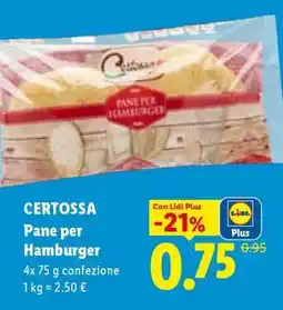 Lidl Certossa Pane per hamburger offerta