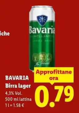 Lidl Bavaria Birra Lager offerta