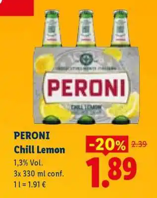Lidl Peroni Chill Lemon offerta