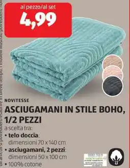 ALDI NOVITESSE ASCIUGAMANI IN STILE BOHO, 1/2 PEZZI offerta
