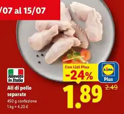 Lidl Ali di pollo separate offerta
