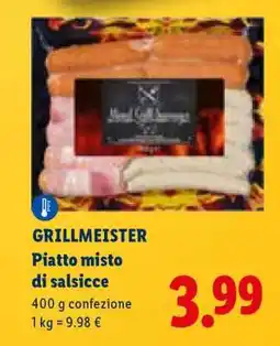 Lidl Grillmeister Piatto misto di salsicce offerta