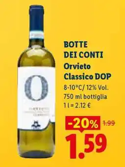 Lidl Botte dei Conti Orvieto Classico DOP offerta