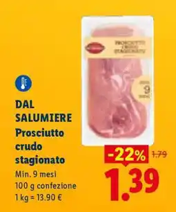 Lidl Dal Salumiere Prosciutto crudo stagionato offerta