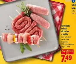 Lidl Grigliata mista di suino e pollo offerta