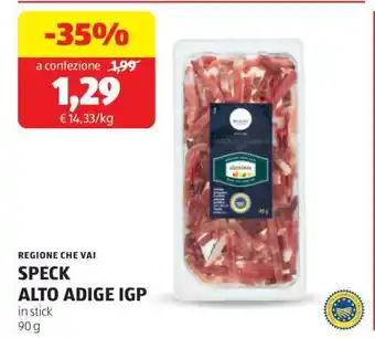 ALDI Speck Alto Adige IGP offerta