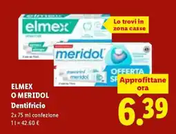 Lidl ELMEX O MERIDOL Dentifricio offerta