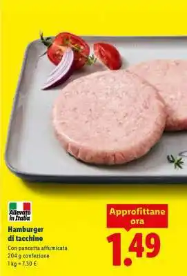 Lidl Hamburger Di Tacchino offerta