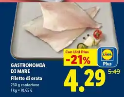 Lidl Gastronomia di Mare Filetto di orata offerta