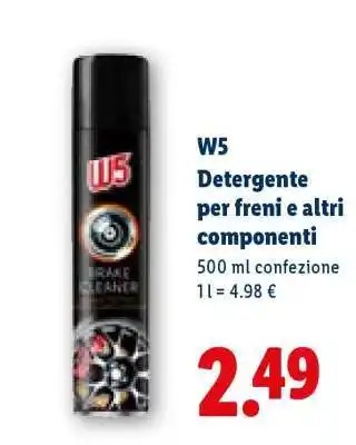 Lidl W5 Detergente per freni e altri componenti offerta