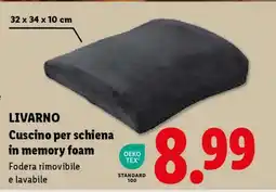 Lidl LIVARNO Cuscino per schiena in memory foam offerta