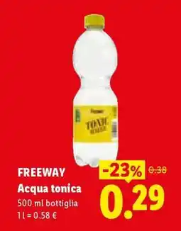 Lidl Freeway Acqua tonica offerta