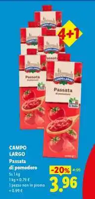 Lidl Campo Largo Passata di pomodoro offerta