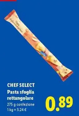 Lidl Chef Select Pasta sfoglia rettangolare offerta