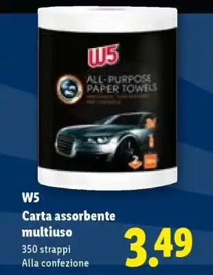 Lidl W5 Carta assorbente multiuso offerta