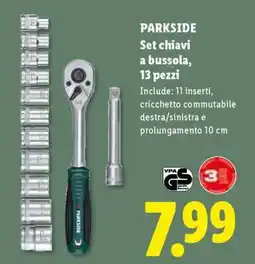 Lidl PARKSIDE Set chiavi a bussola, 13 pezzi offerta