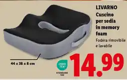 Lidl LIVARNO Cuscino per sedia in memory foam offerta