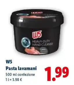 Lidl W5 Pasta lavamani offerta