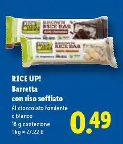 Lidl RICE UP! Barretta con riso soffiato offerta